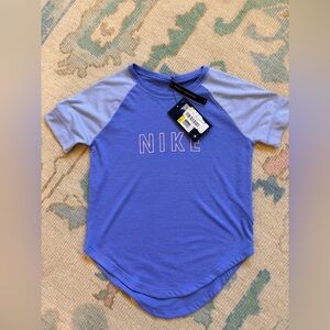 Nike Purple and Gray Raglan Tee